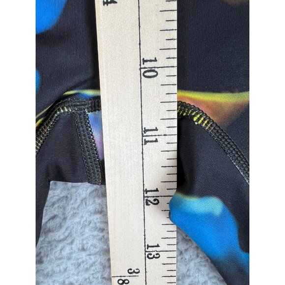 Savage X Fenty High Rise Fast Lane Leggings Black Small S Rihanna Flames Mint - Picture 8 of 11